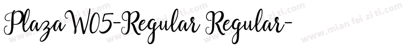 PlazaW05-Regular Regular字体转换
